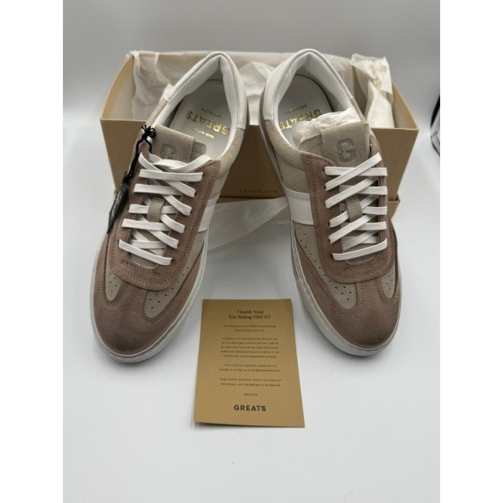 Greats Charlie‎ Sneakers Brown Tan Suede Leather Made in Italy Size 9.5 NEW